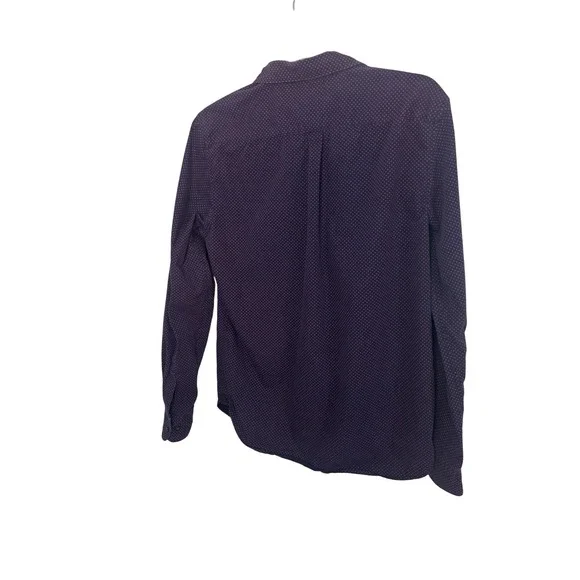 Denim & Flower Mens Slim Fit Navy Blue Pink Micro Dot Cotton Button Up Shirt M - Picture 7 of 9